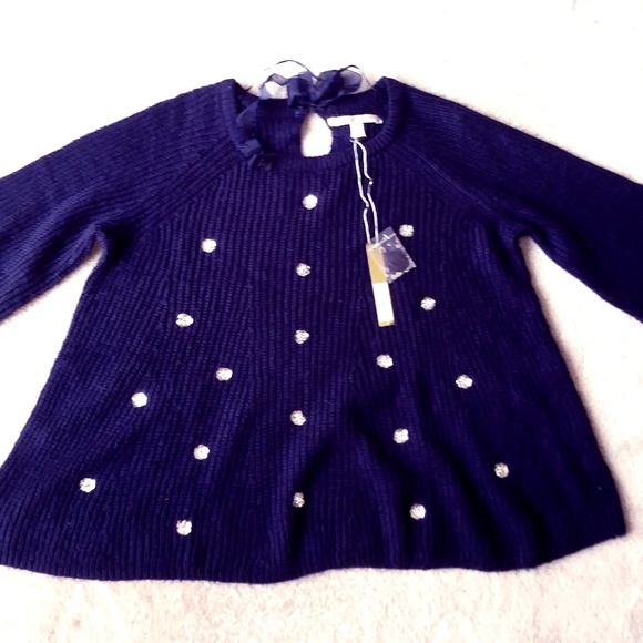 Sparkly deep blue/elec purple swing sweater. - Picture 1 of 4